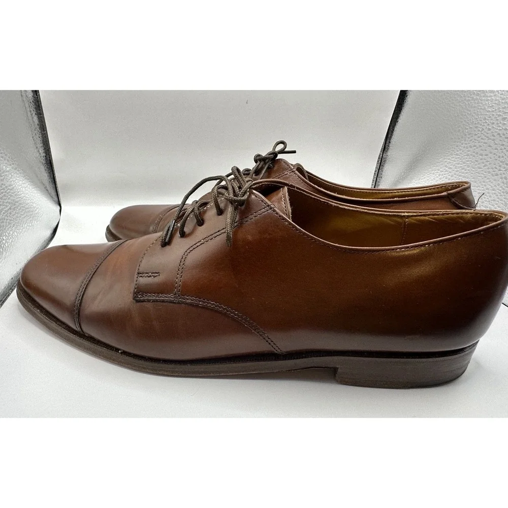 Cole Haan Cap Toe Brown Men's Size 11 D Dress Shoe Leather Lined Vintage USA